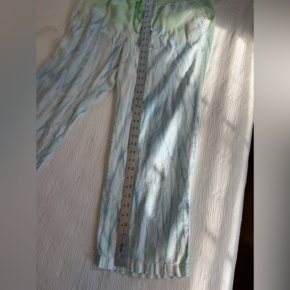 Bandolino Linen Pants white blue size 14P - Picture 11 of 16